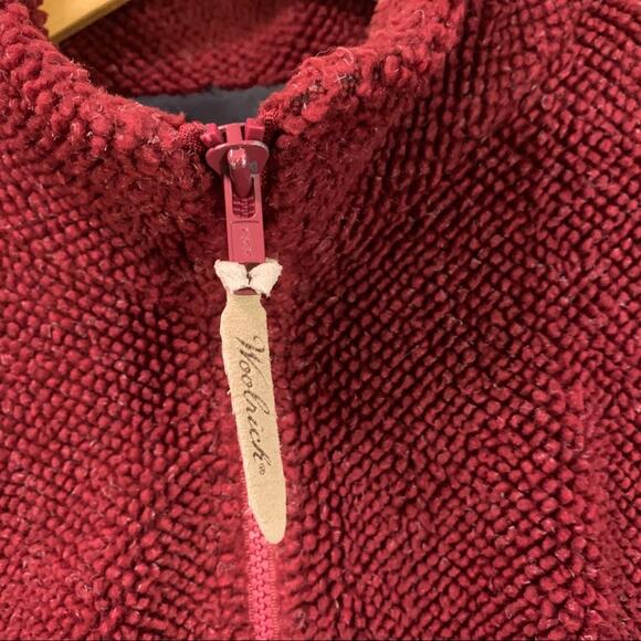 Woolrich maroon fleece full zip lined jacket Size S - Picture 4 of 10